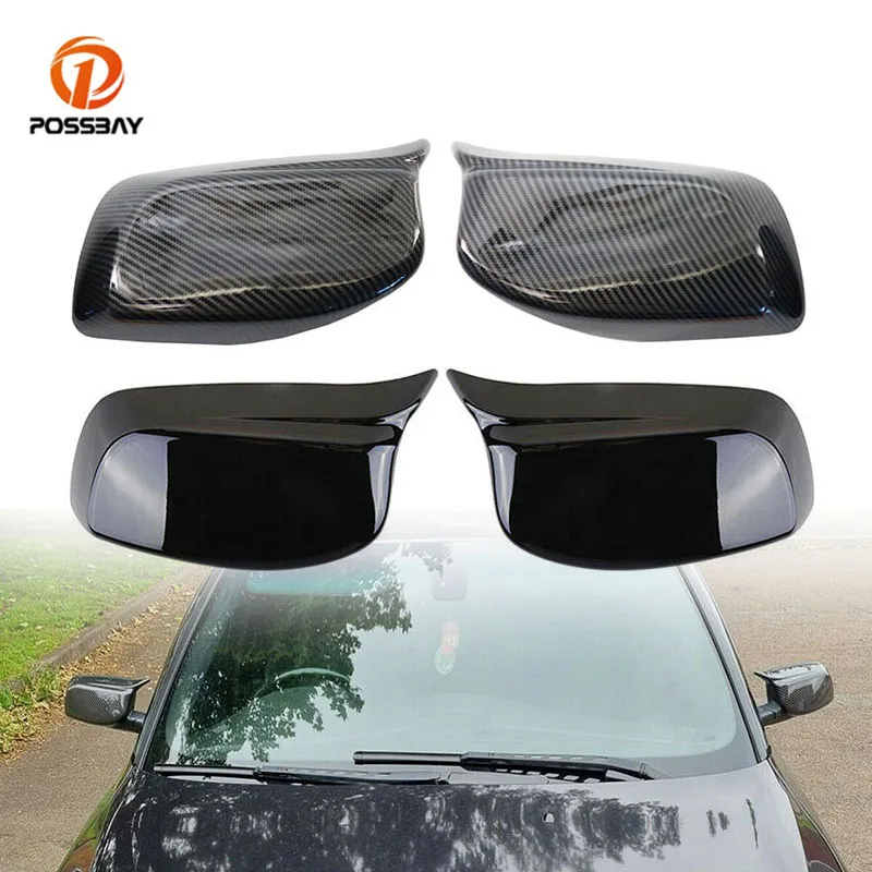 

1Pair Car Rear View Mirror Covers Rearview Shell Caps for BMW E60 E61 E63 E64 2003 2004 2005 2006 2007 2008 Auto Exterior Parts