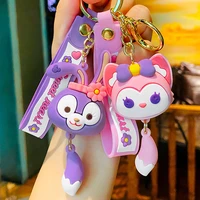 disney cute xingdailu little pink fox cartoon keychain bag pendant key chain student gift