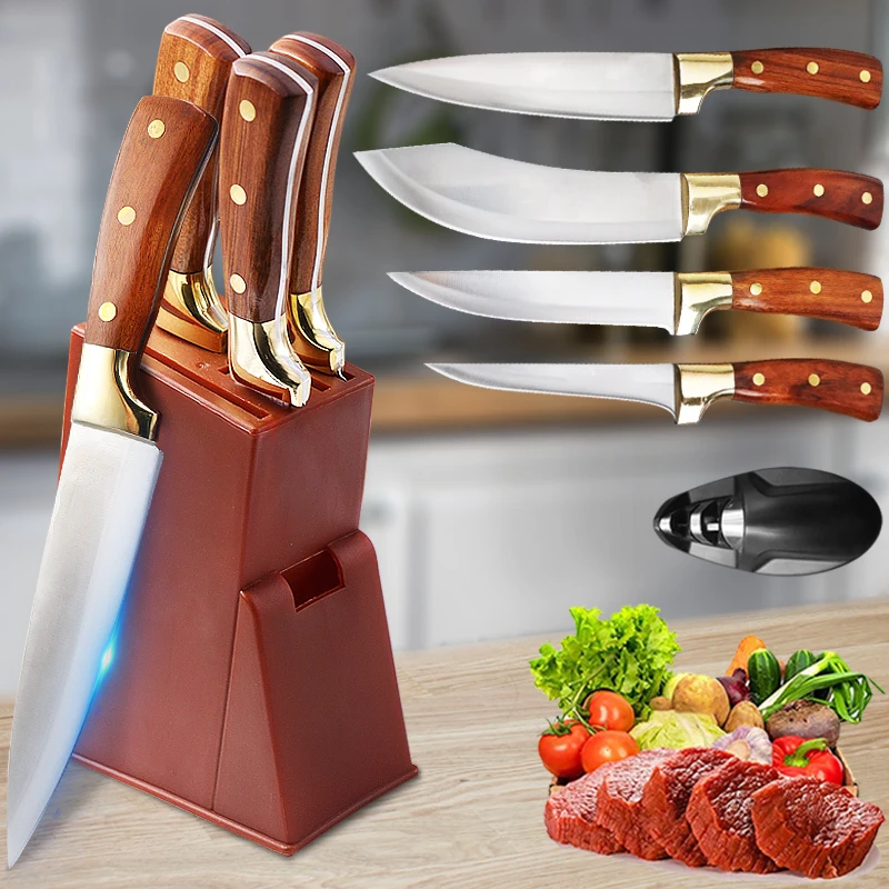 

5Cr15Mov Stainless Steel Boning Knives Set Forged Meat Cleaver Butcher Fruit Bone Cutter Chef Knife