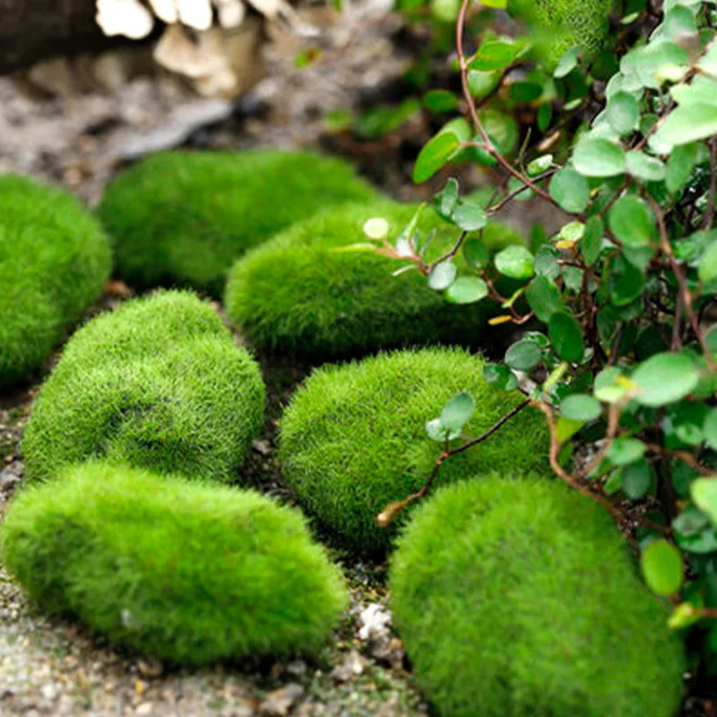 

Artificial Foam Green Moss Ball False Stone Plant Background Decoration Simulated Plant DIY Home Garden Lawn Floor Decoration