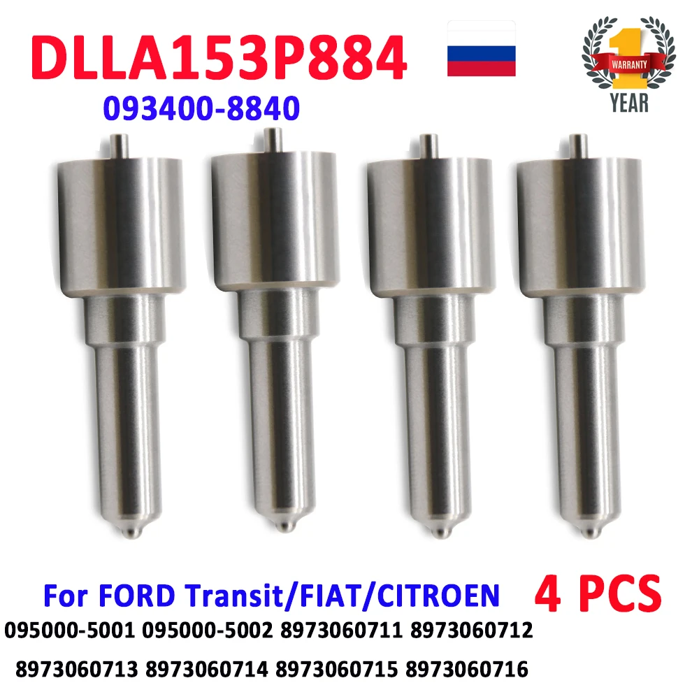 

4 шт. дизельная форсунка DLLA 153 P884 распылитель топлива DLLA153P884 6C1Q9K546AC для CITROEN Jumper 2,2 HDI 74KW 095000-5800