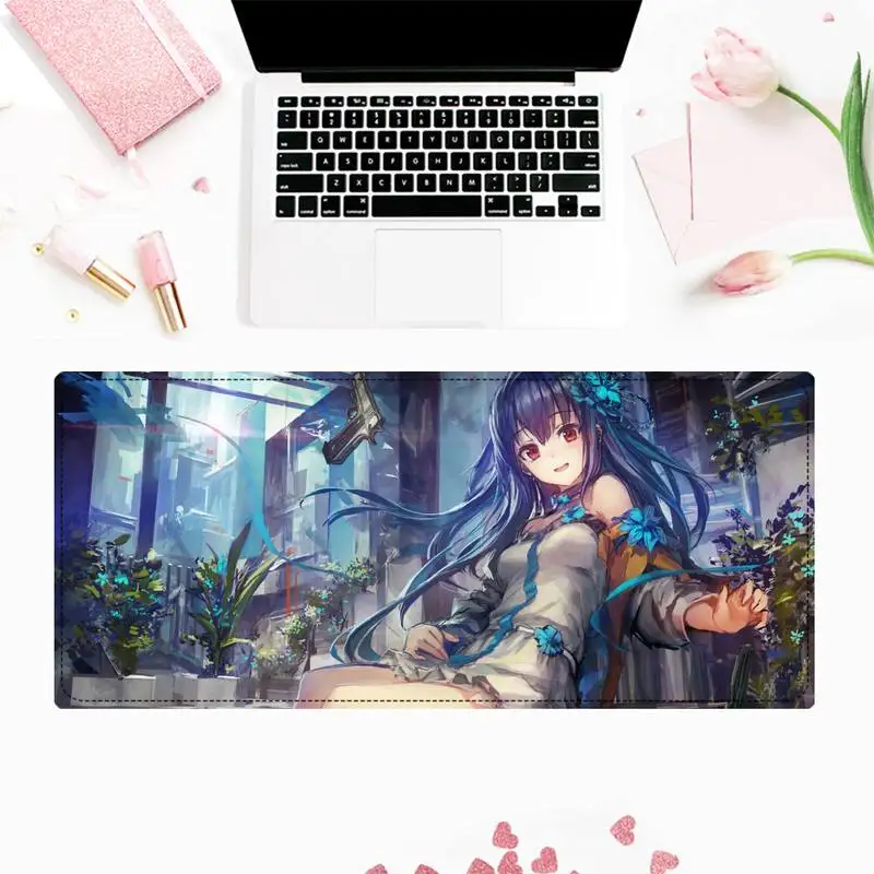 Большая Акция игровой коврик для мыши в стиле аниме девочек клавиатуры