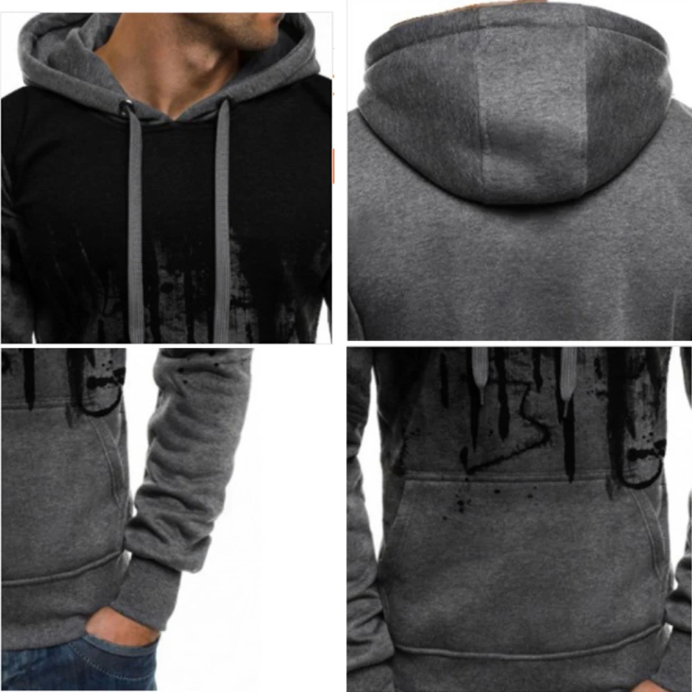 Autumn 2023 New Men's Set Brand Print Fashion Set Casual Pullover Sportswear 2-piece Hoodie Sweatshirt+Sweatpants Set