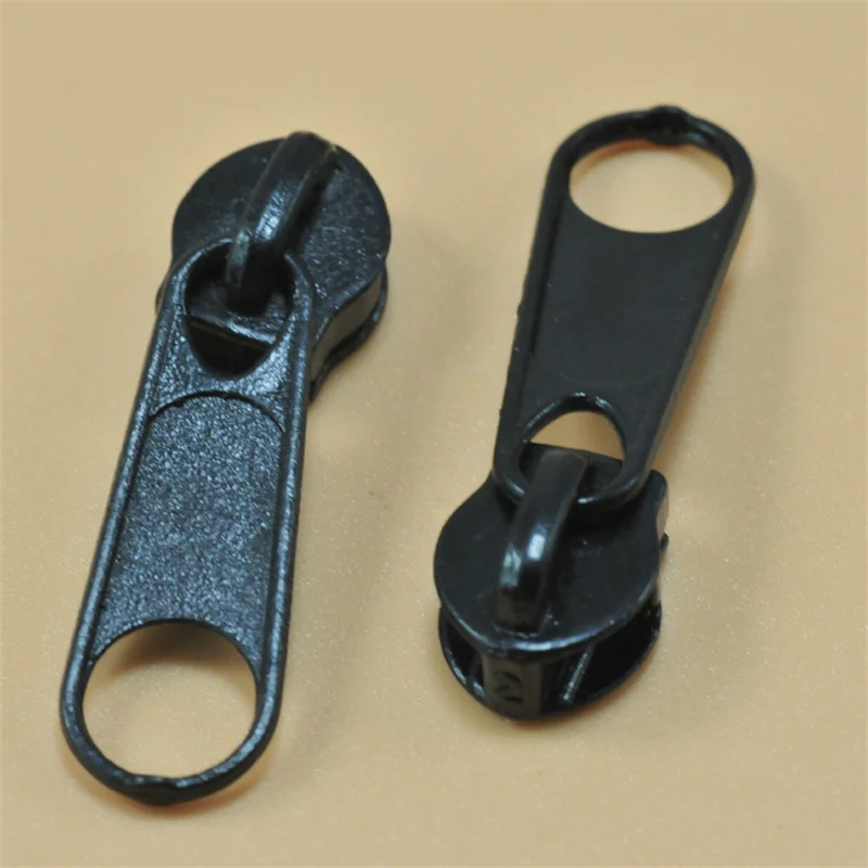 2 pieces reverse mounting Metal Nylon Zipper Head Non-locking slider self-locking Clothing Accessories |
