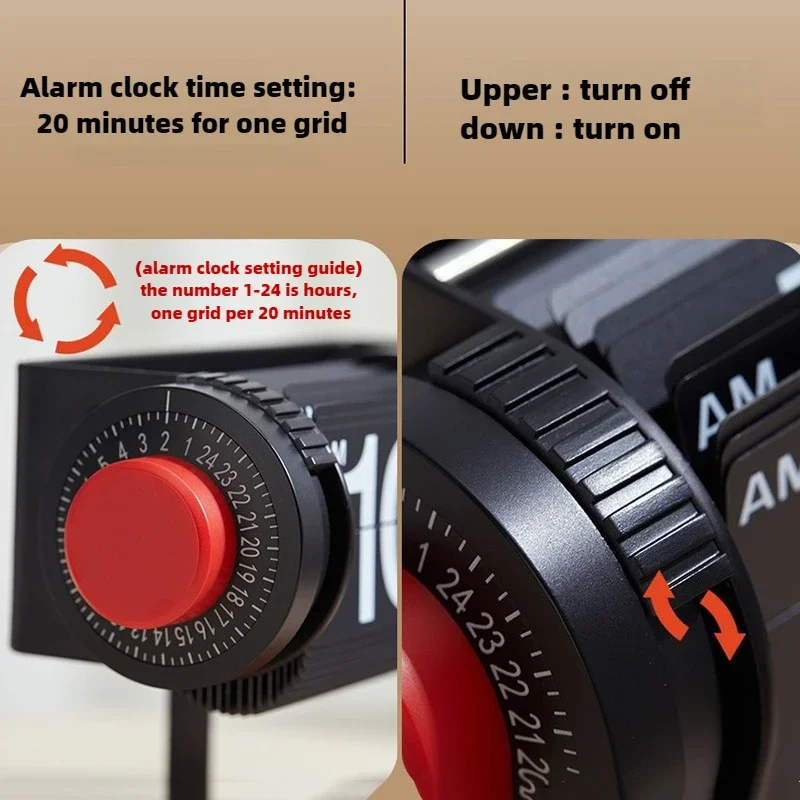 Металлические будильники автоматические часы с поворотом страниц цифровые
