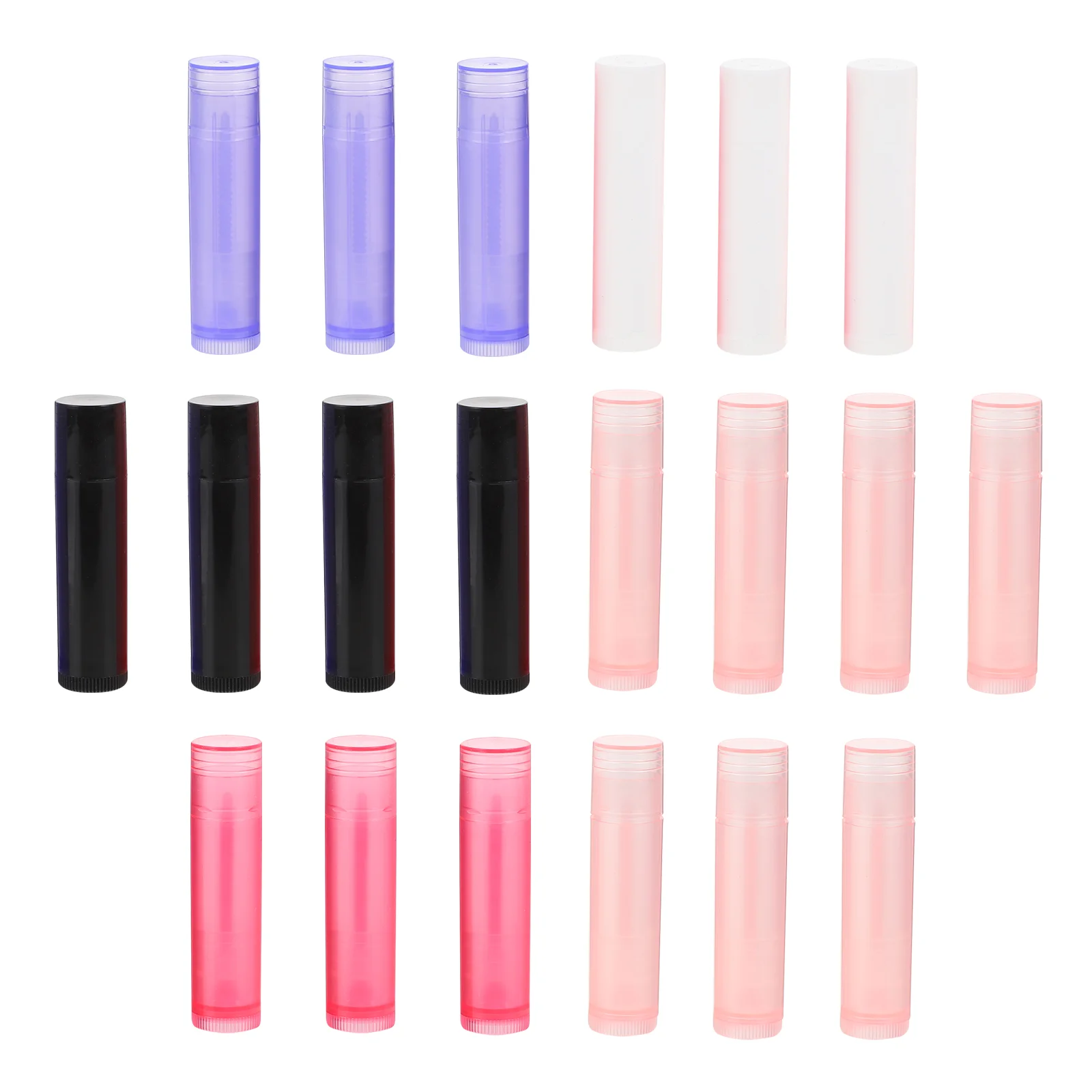 

50Pcs Reusable Round DIY Lipstick Empty Tubes Lip Balm Tubes for Storage