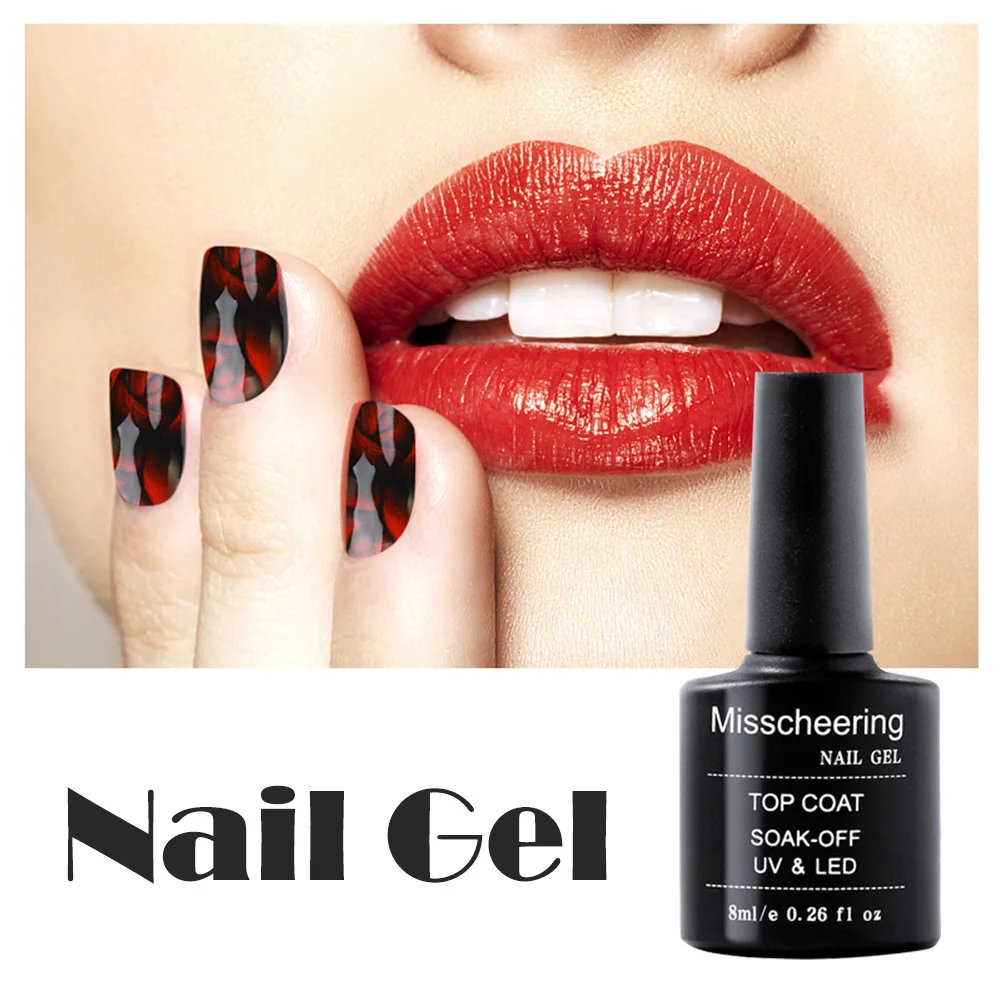 

8ml Nail Blooming Gel UV LED Soak-off Nail Polish Top Coat Marble Nail Polish Gel DIY Watercolor Ink Nail Art Designs