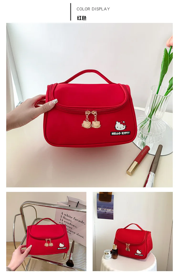 Косметичка Hello Kitty дорожная вместительная портативная водонепроницаемая сумка