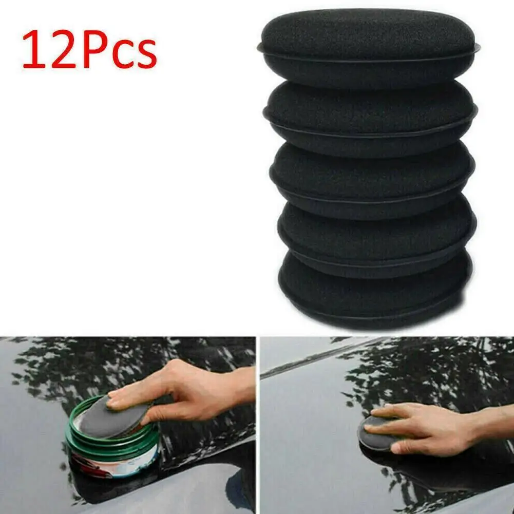 

12PCS Car Waxing Polish Sponges High Density Foam Applicator Curing Polishing Sponges tools care detailing Pads and wash ca O2Y7