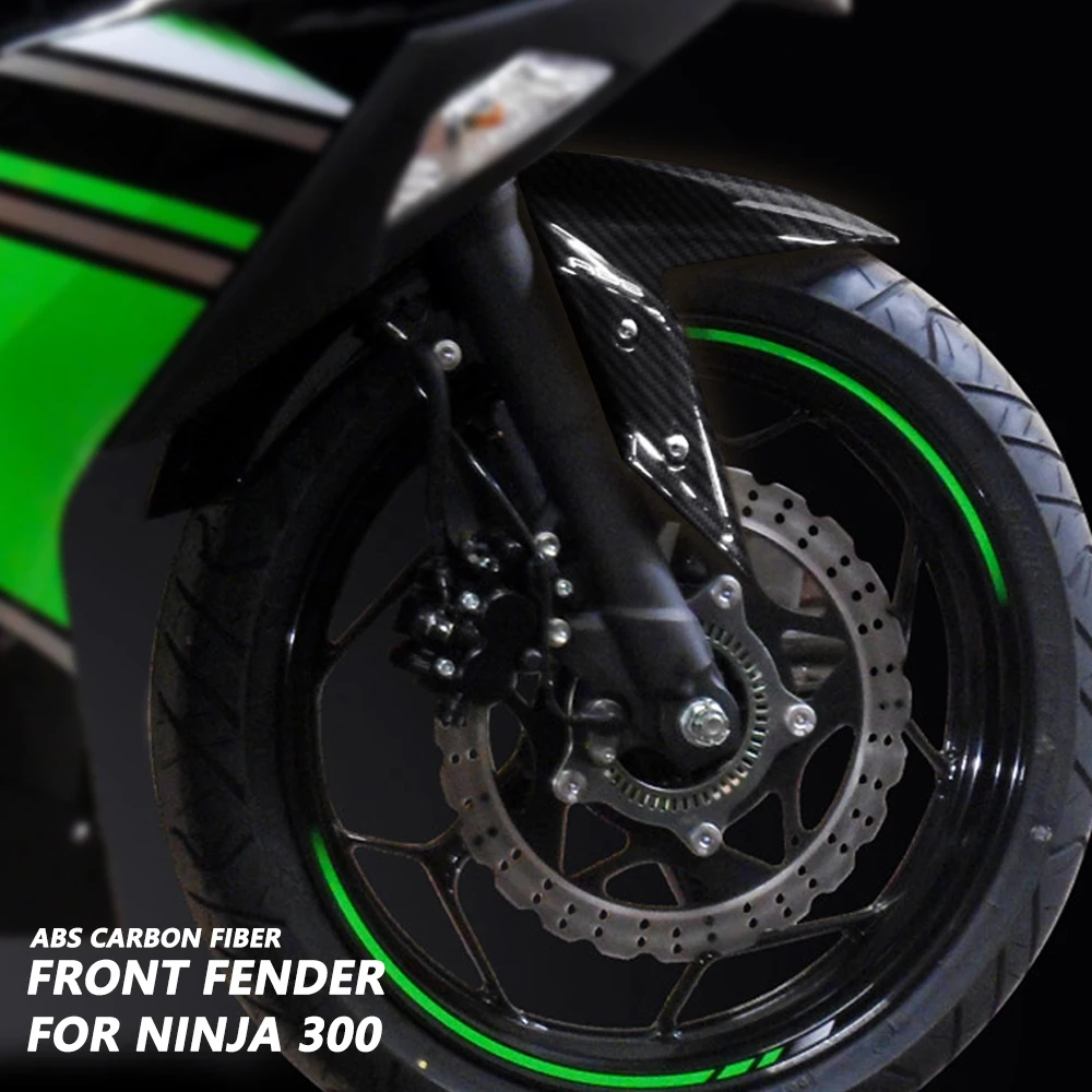 

Переднее крыло для Kawasaki Ninja 250/R 300 EX250 EX300 Z250 Z300 2013-2017 обтекатель из ABS углеродного волокна с узором крышка Мотоцикла Часть