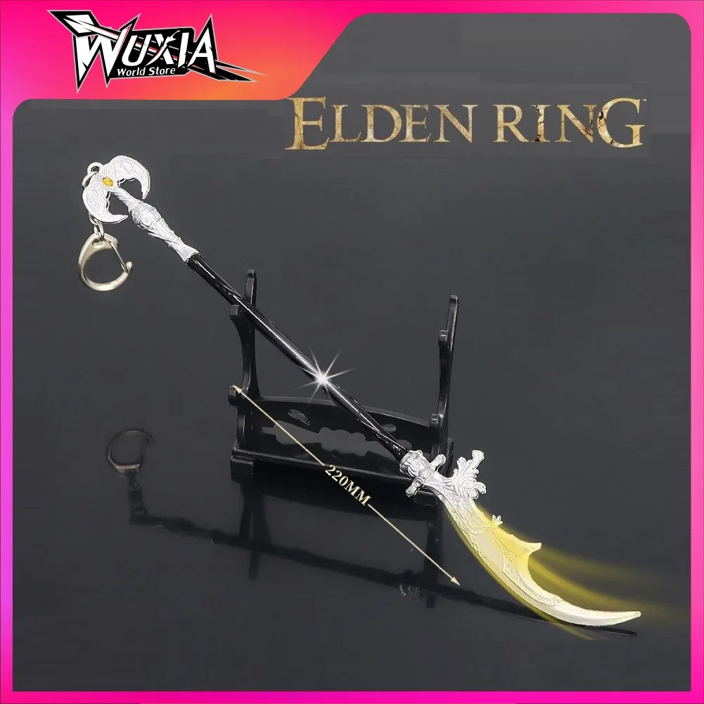 

Elden Ring Weapon Loretta's War Sickle Game Anime Keychain Alloy Swords Butterfly Knife Katana Model Kids Toys Christmas Gift