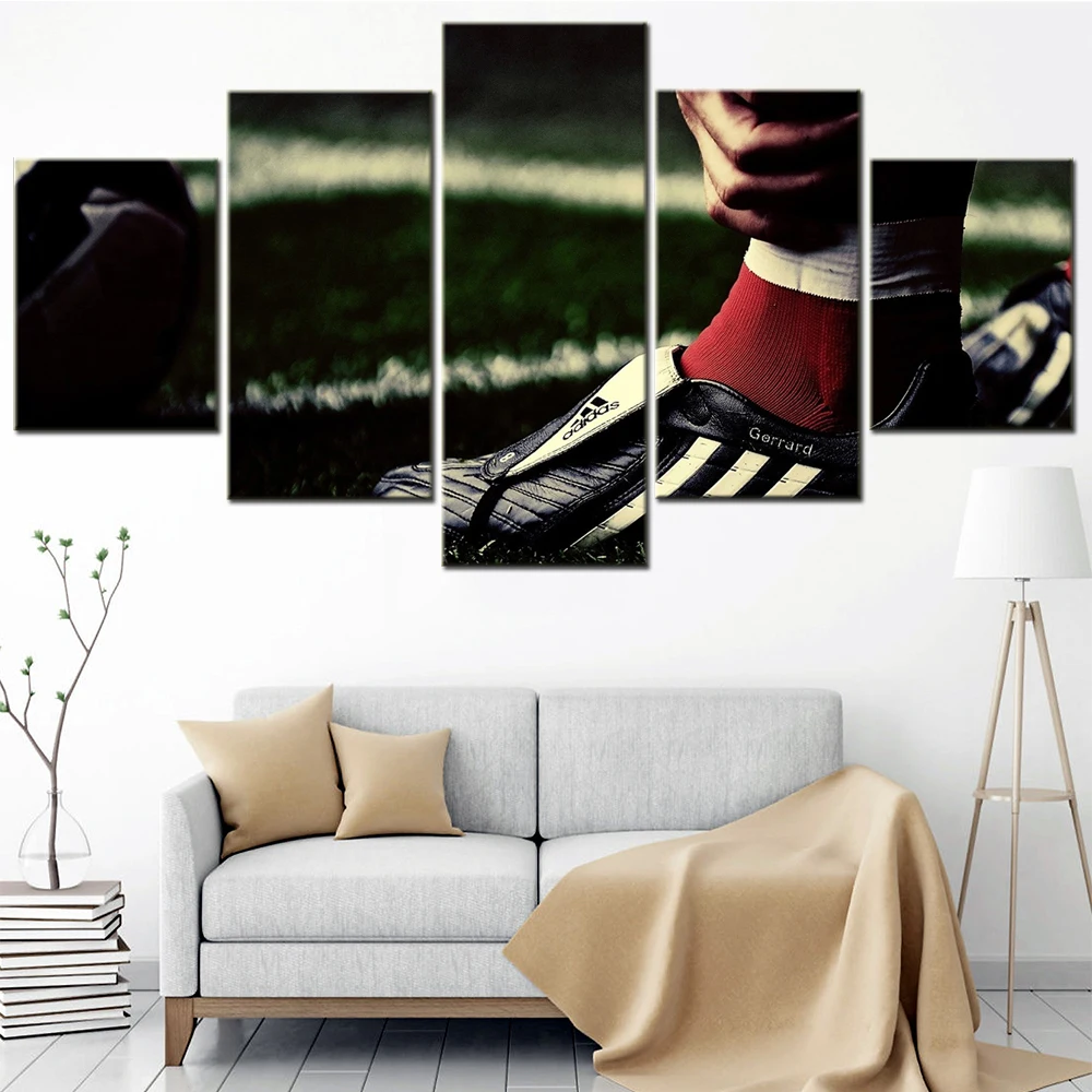 

5 Pieces Canvas Wall Art Liverpool F.C Member Paintings Living Room Modern Decor Bedroom Image Home Picture Wall Decor Posters