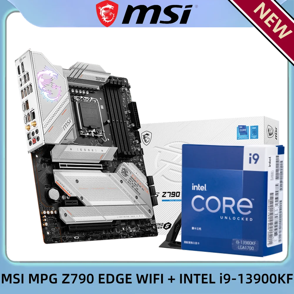 

Процессор Intel i9 13900KF + MSI MPG Z790 EDGE WIFI DDR5 LGA 1700 ATX компьютерное оборудование и программное обеспечение для ПК игровая материнская плата