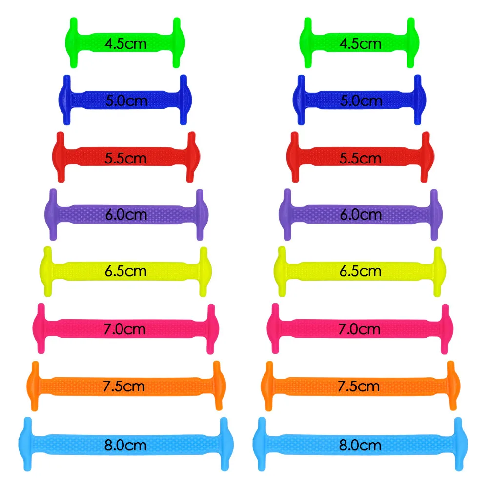 

Silicone Elastic Shoelaces Special No Tie Shoelace Lacing Kids Adult Sneakers Quick Shoe Lace Creative Lazy Rubber Lace 16ps/Lot