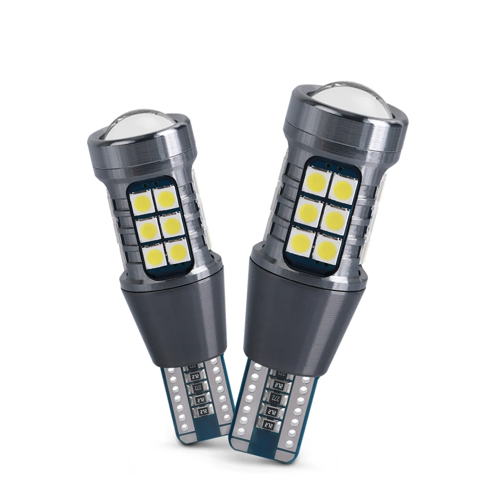 2pcs T15 W16W 921 912 LED Bulbs High Power 27pcs 3030SMD Super Bright Car Reverse Light Blub Backup Lamp Brake 6000k White
