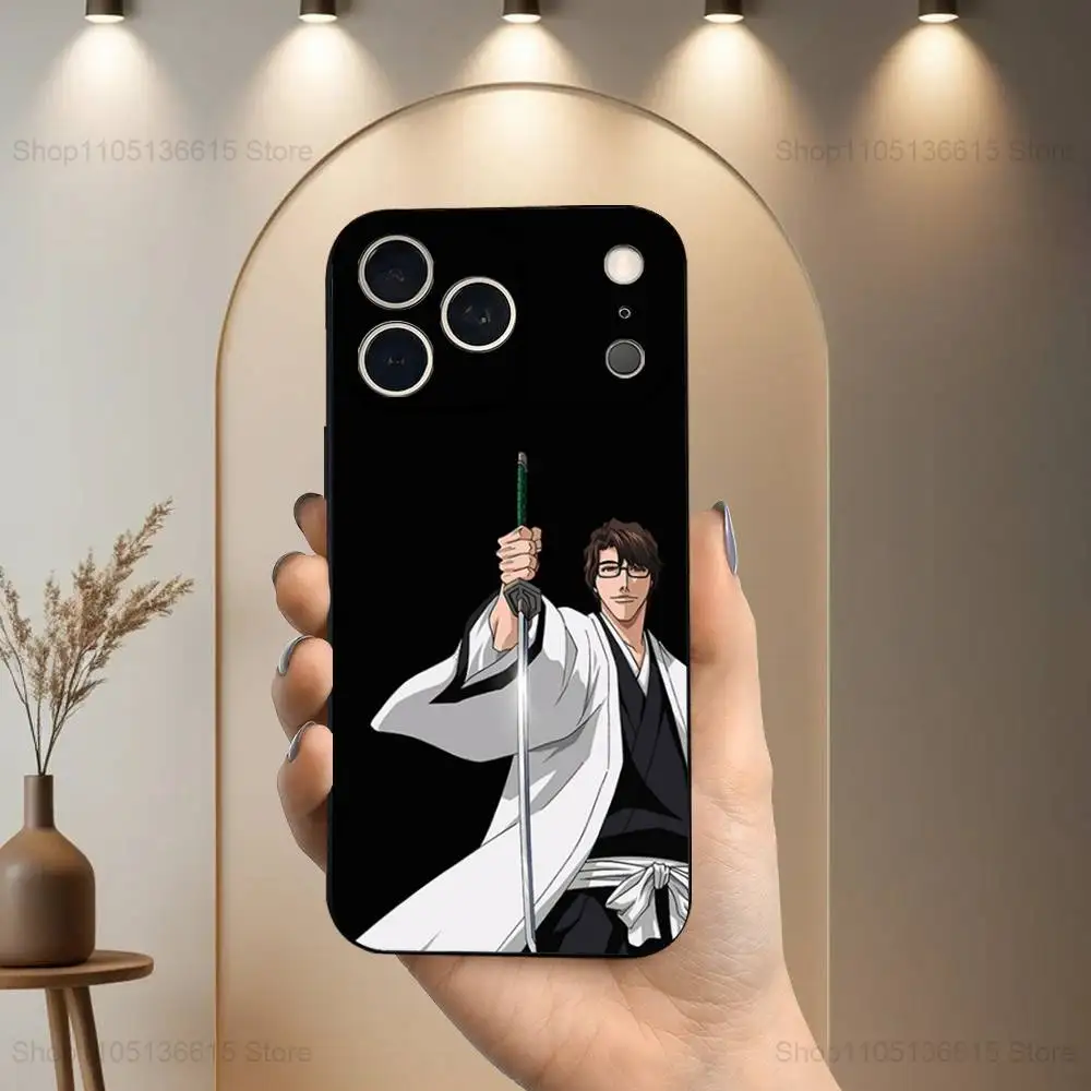 Фото Чехол для телефона Anime A-Aizen S-Sousuke для iPhone 17,16,15,14,13,12,11,Plus,Pro Max,XS,XR,SE,Mini,8,7,мягкий силиконовый черный чехол №5