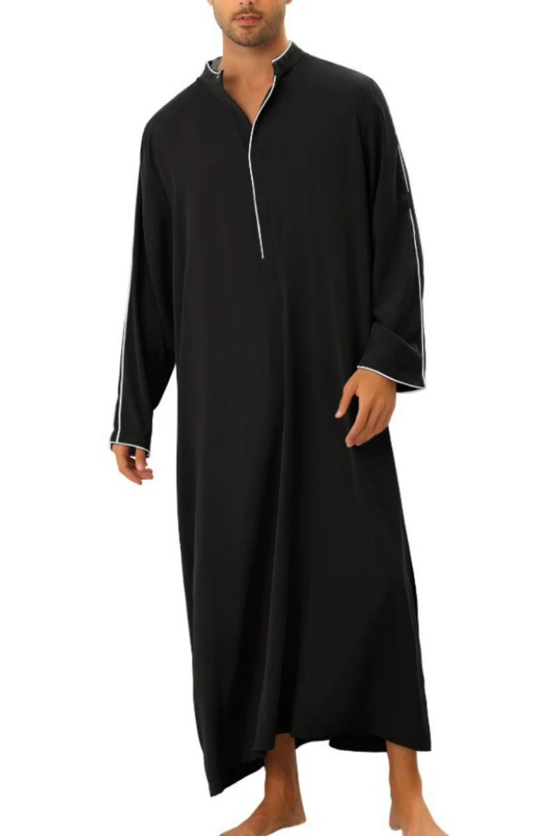 Muslim Fashion Men's Robe Ramadan Eid Arabic Abaya Pakistan Bonnet Homme Musulman Kaftan DressThobe for Men Islamic Clothing2023