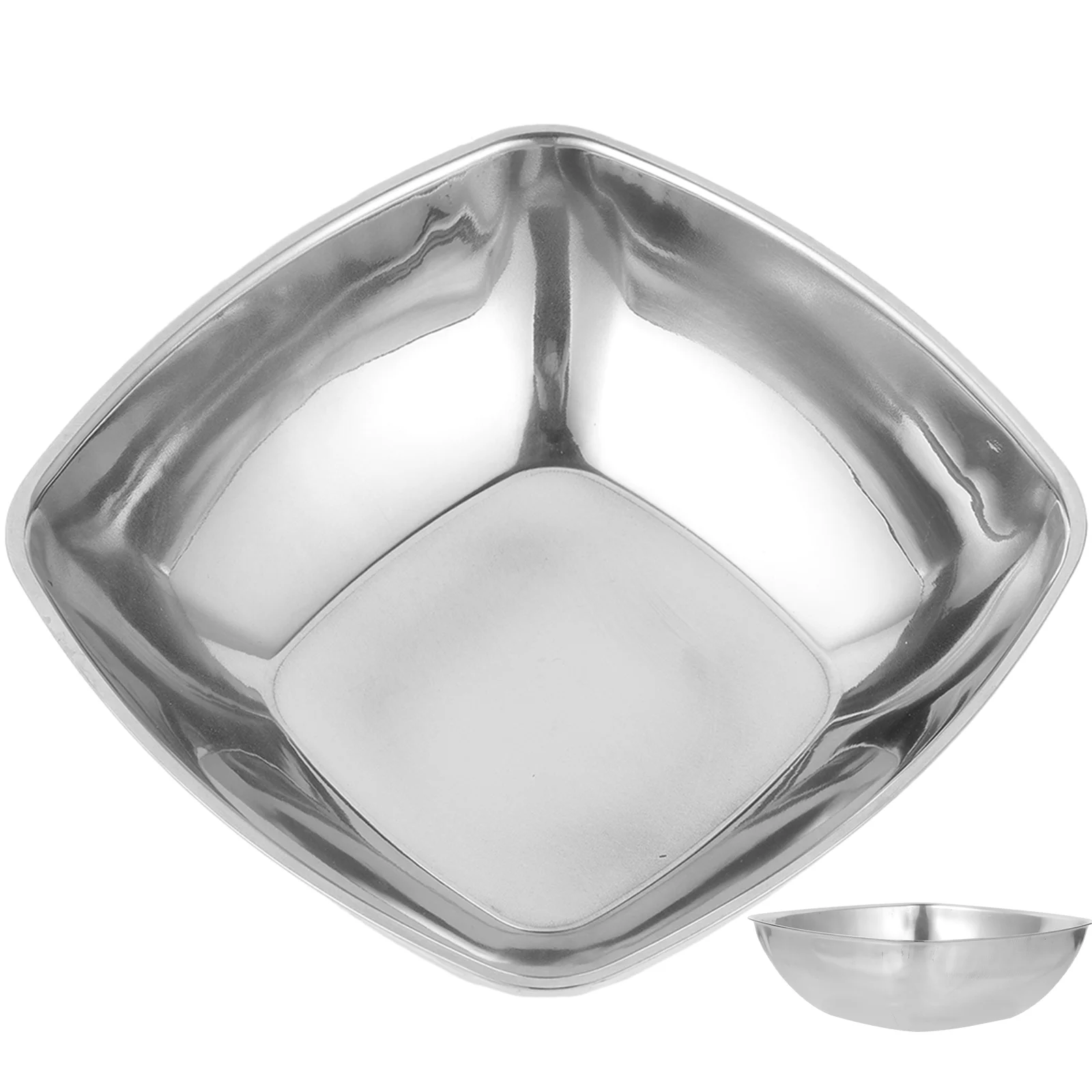 

Square Large Mixing Bowls Fruit Bowls Large Mixing Food Stainless Steel Prep Cooking Metal
