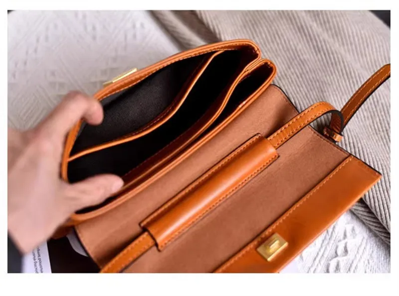 Женская дизайнерская сумка из воловьей кожи простая повседневная Уличная на