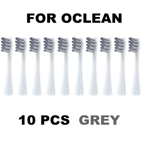 Сменные насадки для электрической зубной щетки Oclean X PRO Elite/Flow/F1/One/X/All Series Sonic DuPont, сине-зеленая мягкая щетина