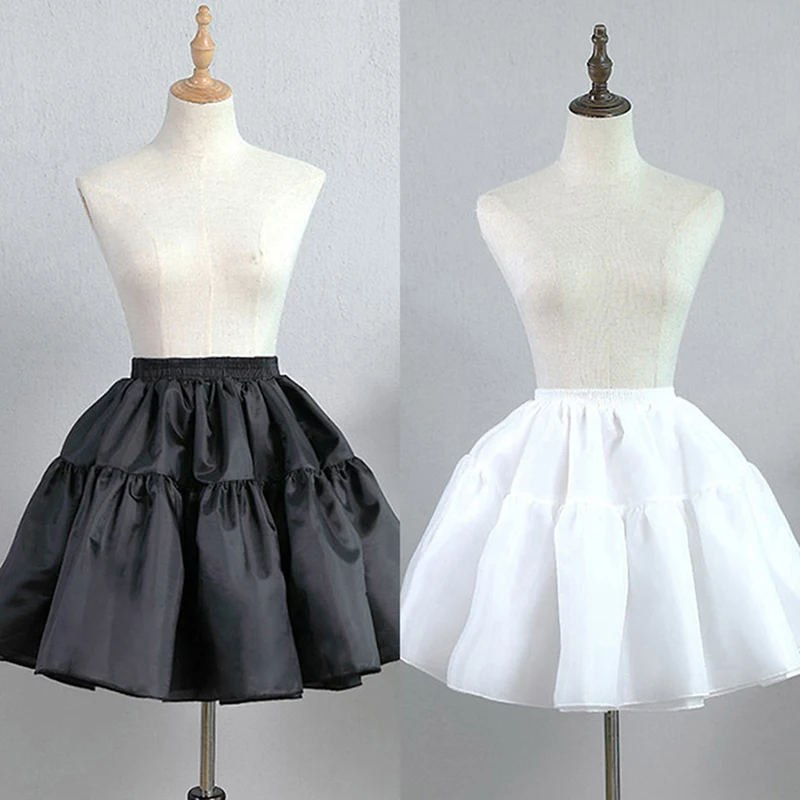 

1Pc Lolita Tulle Petticoat Ball Cosplay Gown Underskirt Swing Short Dress Petticoat Ballet Tutu Skirt Rockabilly Crinoline