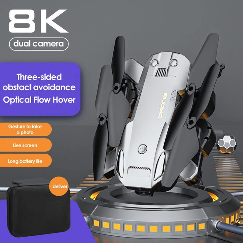 

Профессиональный Дрон 8K с воздушной камерой, Дрон с 6k Hd камерой, фотография, препятствия, складной Квадрокоптер, Радиоуправляемый вертолет, ...