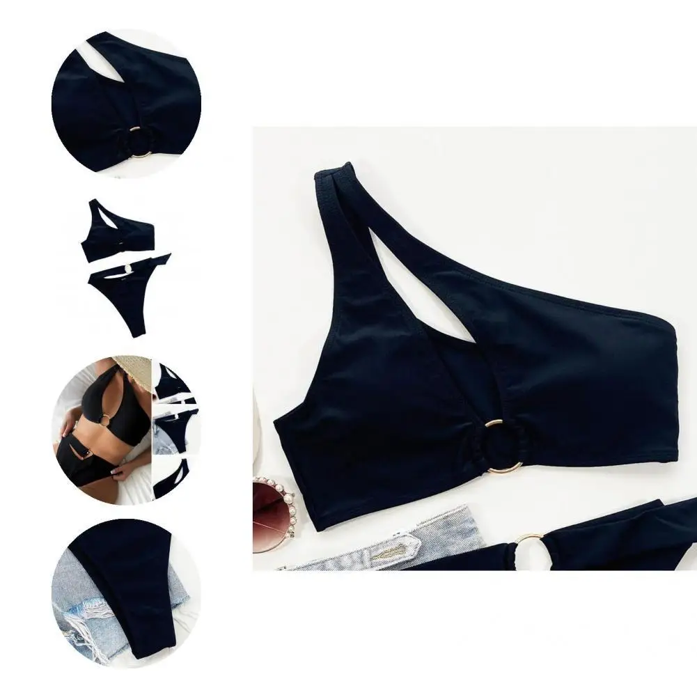 

Комплект летнего прочного бикини с чашками пуш-ап и открытой спиной