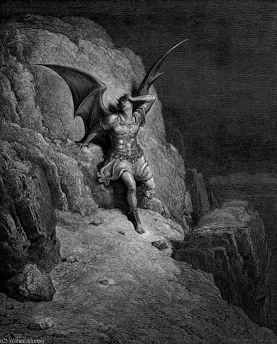 Фото Франция Paul Gustave Doré Paradise Lost SILK POSTER может быть изготовлена на заказ настенная художественная домашняя декоративная живопись №4