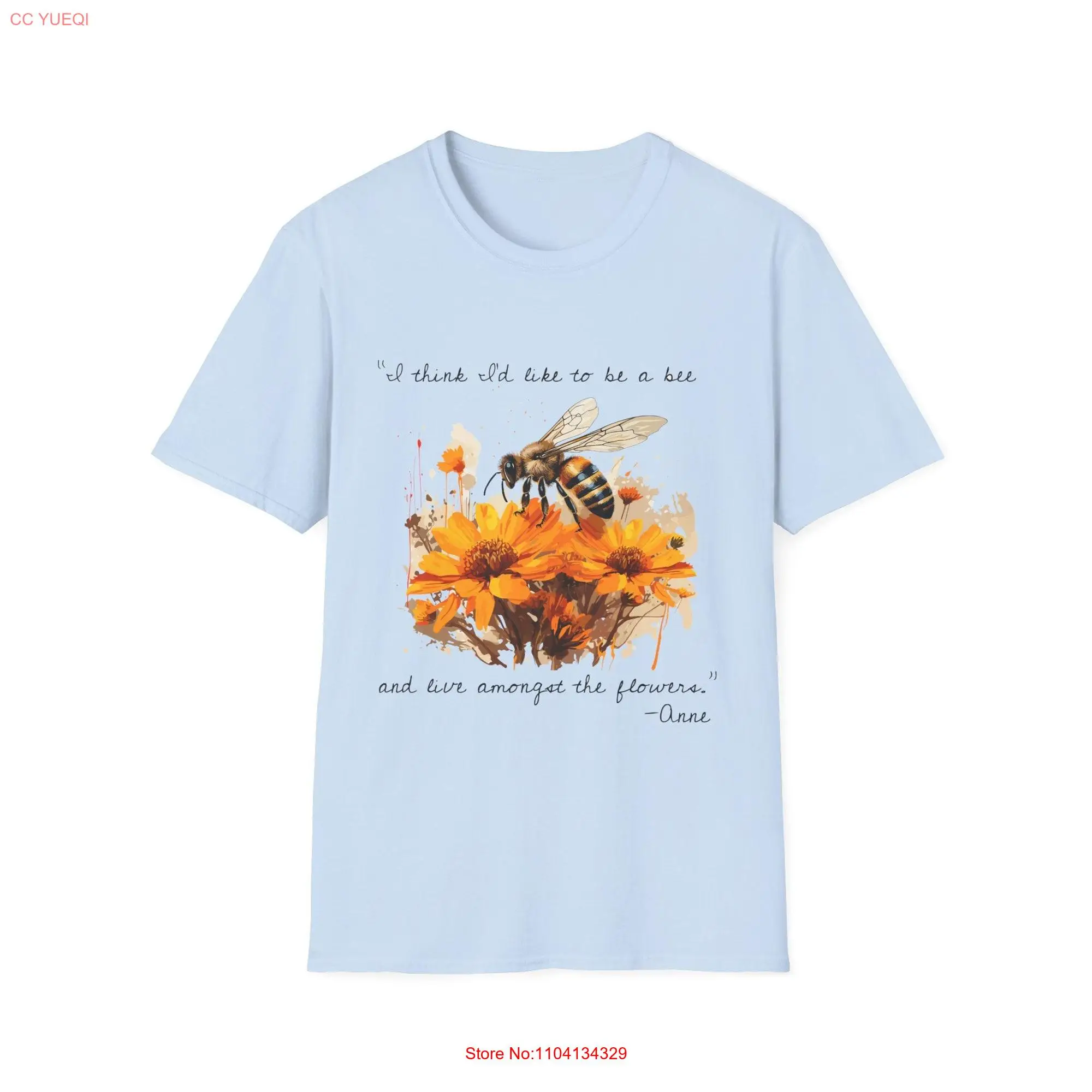 Футболка с длинным или коротким рукавом и надписью Anne Dreams of Be A Bee