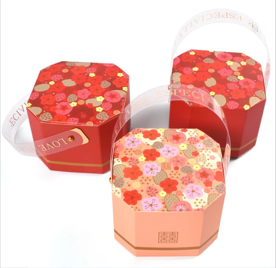 Romantic Wedding Holiday Party Portable Octagonal Gift Box