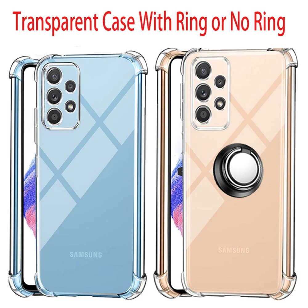 

Transparent Case For Samsung A53 5G Soft Silicone Samsung Galaxy A53 A73 A33 Shockproof Case With Ring Samsung A 53 Lens Protect