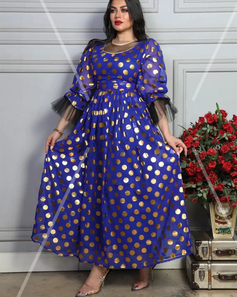 

Plus Size Evening Party Dresses Women Dashiki African Clothes Robe Africaine Femme Luxury Dubai Kaftan Abaya Muslim Maxi Dress