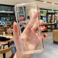 Card Bag Clear Phone Case For Xiaomi Redmi Note 11S 10S Pro Max Redmi Silicone Soft Back Cover