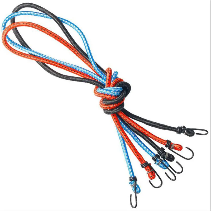 

High Elastic Rubber Tying Rope With Hook Household Bungee Rope Set Luggage Outdoor Retractable Accessories