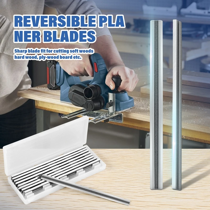10 шт. 82 мм строгальные лезвия Реверсивные электрические в коробке из