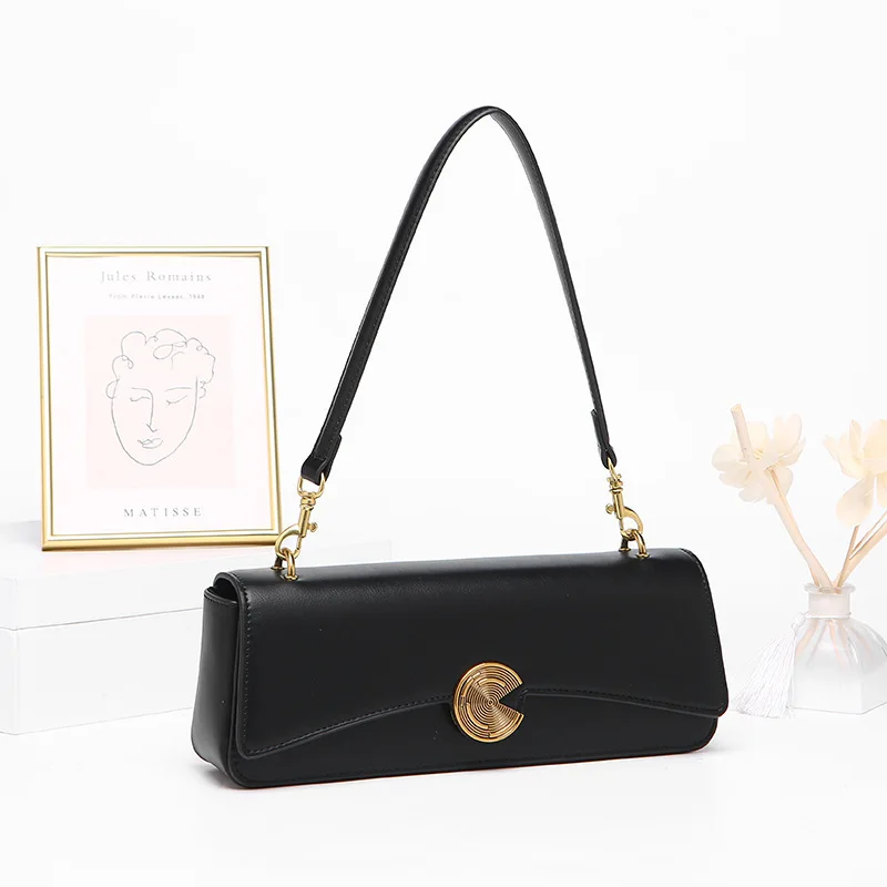 New 2023 autumn leather shoulder women's bag female cross bag senior sense handbag cowhide armpit bag