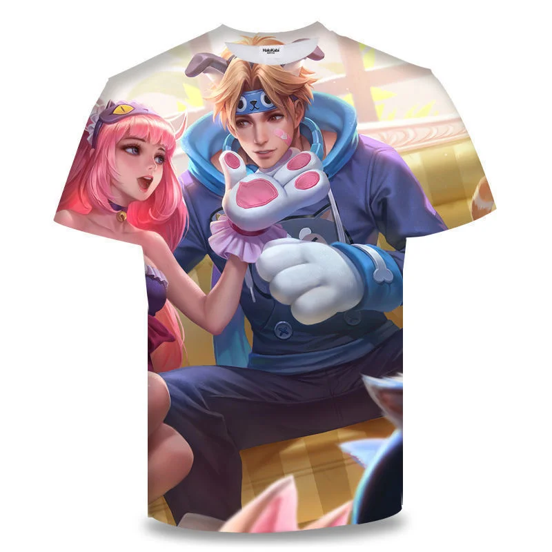 

Game King Of Glory T-shirt For Women Men Y2k Harajuku Tshirt Summer Short Sleeves Cartoon Anime Tees Tops Couple Unisex Tee