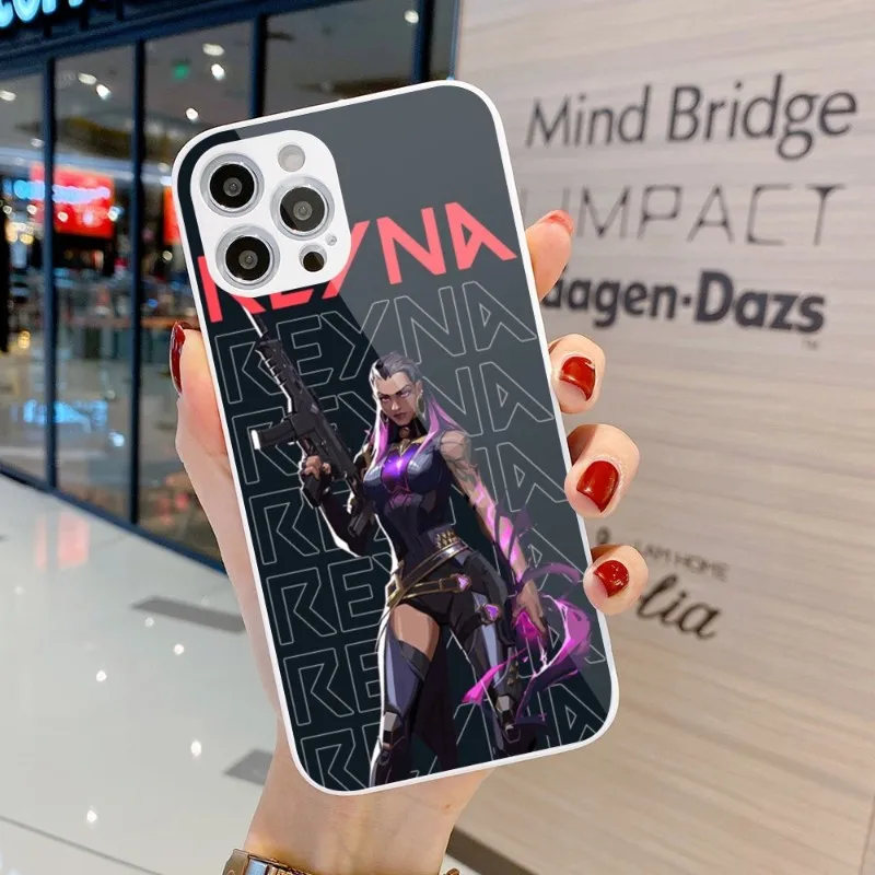 Valorant Reyna чехол для телефона для iPhone 14 13 12 11 Pro Max X XR XS 8 7 Plus чехол для телефона из жидкого стекла Funda