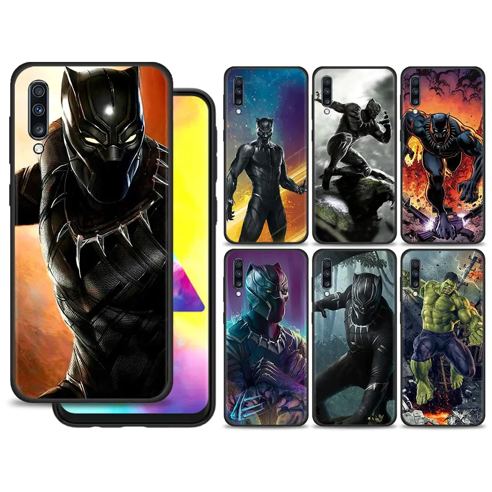 

Marvel Movie Black Panther Comics Phone Case For Samsung A50 A30 M31 Cover for MOTO G30 One Fusion for Oppo Realme C3 8 7 6