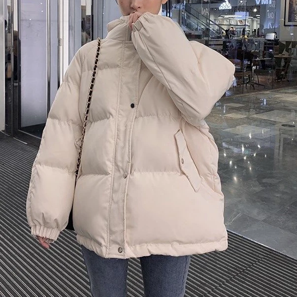 2022 New Winter Women Thicken Warm Parka Coat Loose Oversized Women's Bread Coat Hooded Outwear Padded Woman Parkas Jackets
