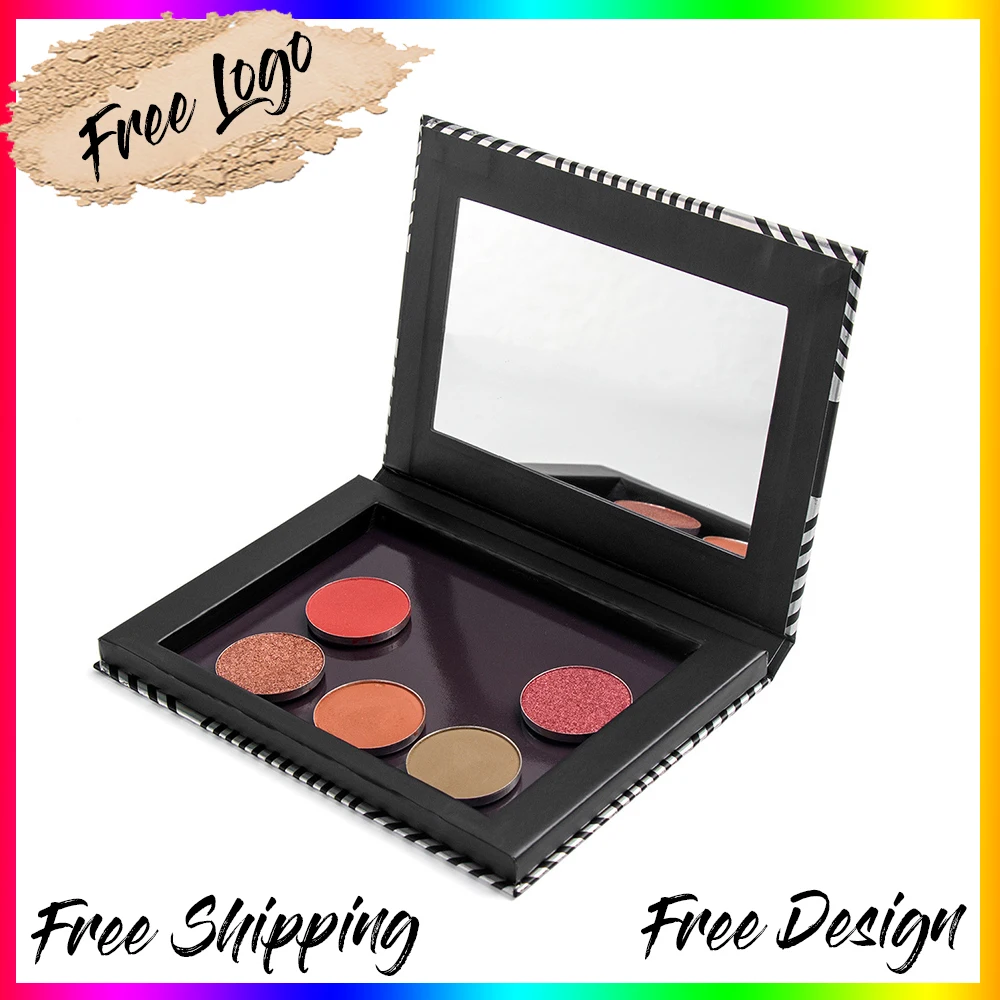 

Пустая Магнитная палитра теней для век частная марка Лазерная Серебряная Магнитная палитра теней для век коробка для хранения косметики без логотипа