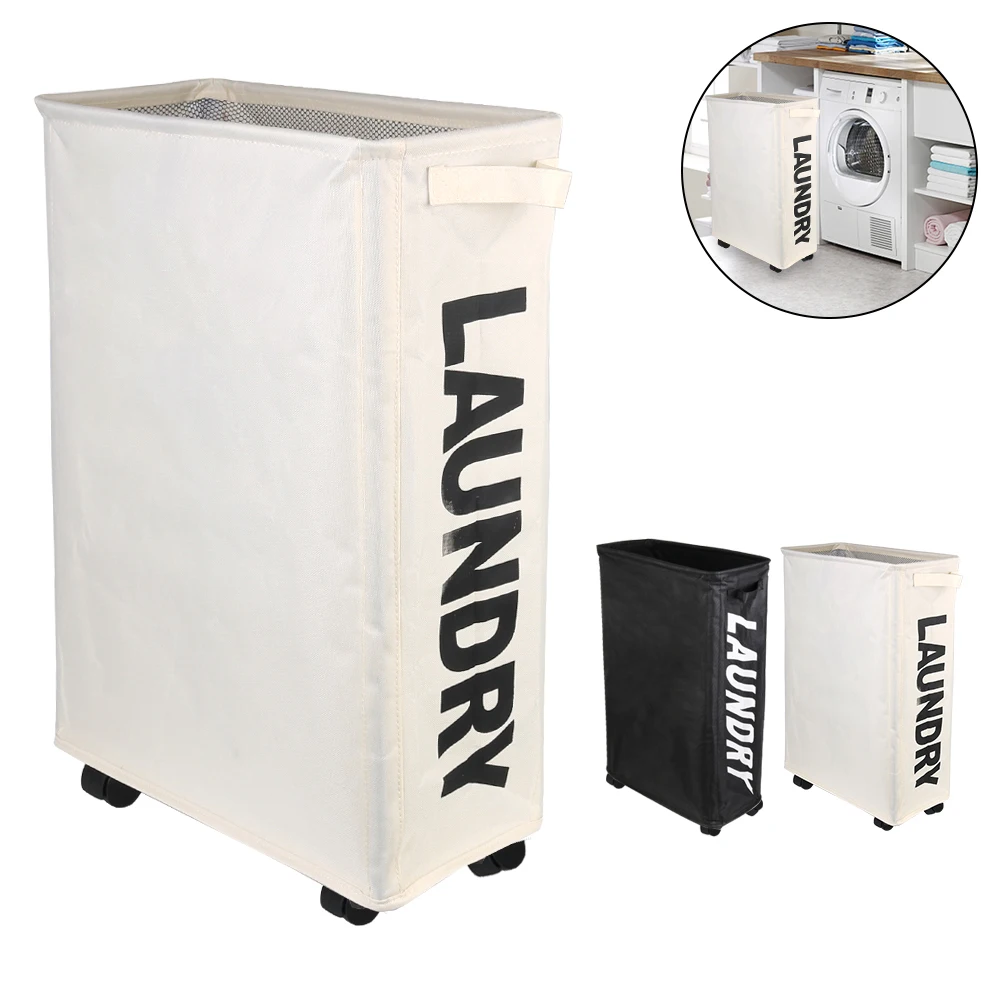 

Laundry Bag Collapsible Rolling Wheels Laundry Hamper Laundry Basket Laundry Storage Toy Clothes Organizer
