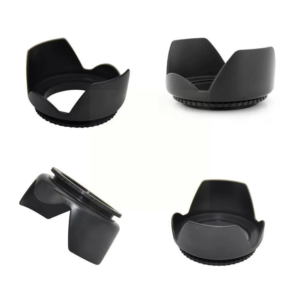 

58mm Universal Shaped Lens Hood For 18-55, 75-300, 70-300, 55-250 Camera Lens Accessories W3n2