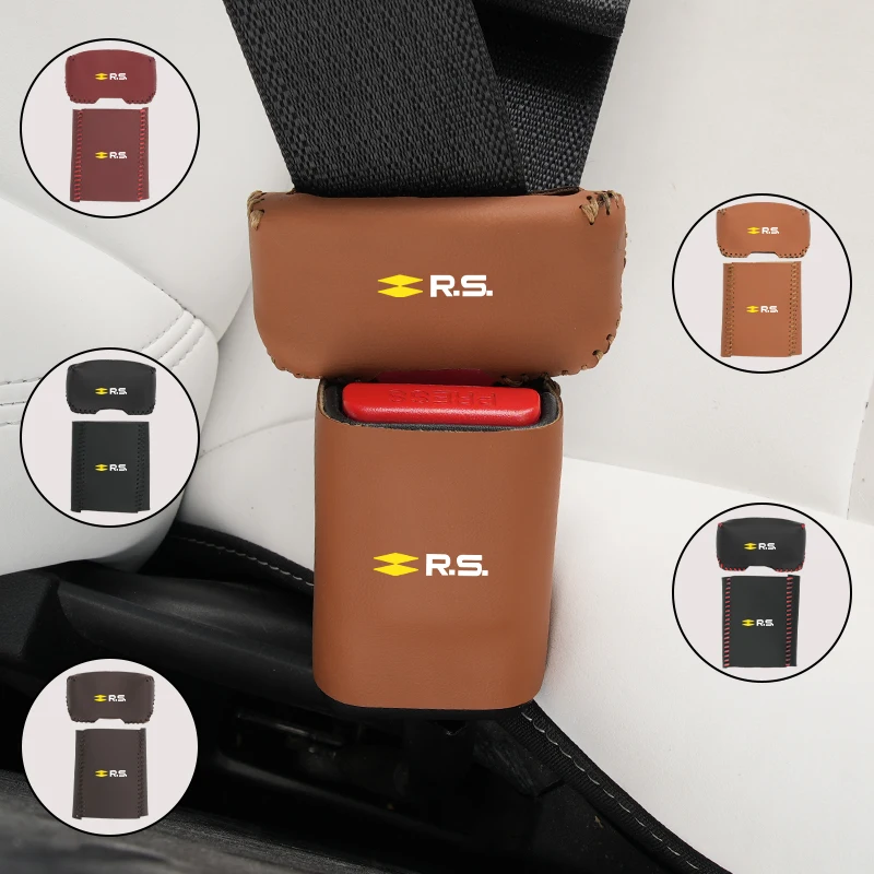 2 шт. кожаный защитный чехол с пряжкой ремня безопасности для Renault QM6 Kardian Rafale Espace