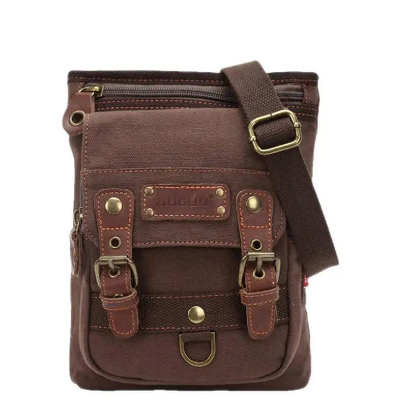 High Capacity Canvas Men Waist Bag Fashion Retro Shoulder Bag Leisure Crossbody Bag For Male