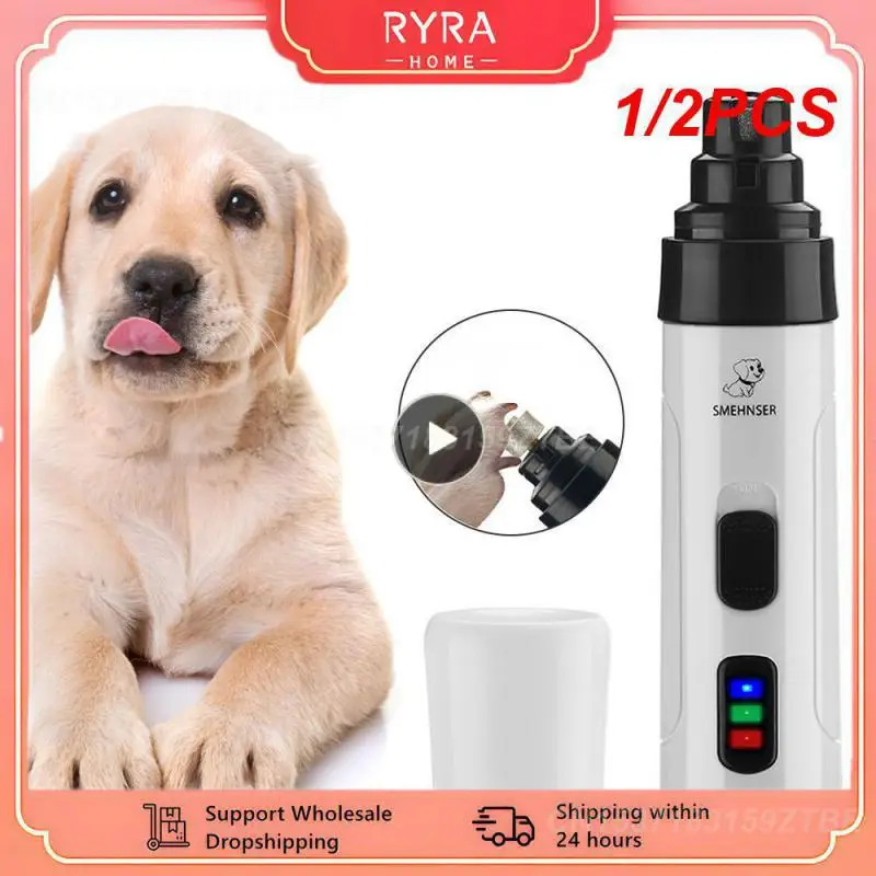 

1/2PCS Painless USB Charging Dog Nail Grinders Rechargeable Pet Nail Clippers Quiet Electric Dog Cat Paws Nail Grooming Trimmer