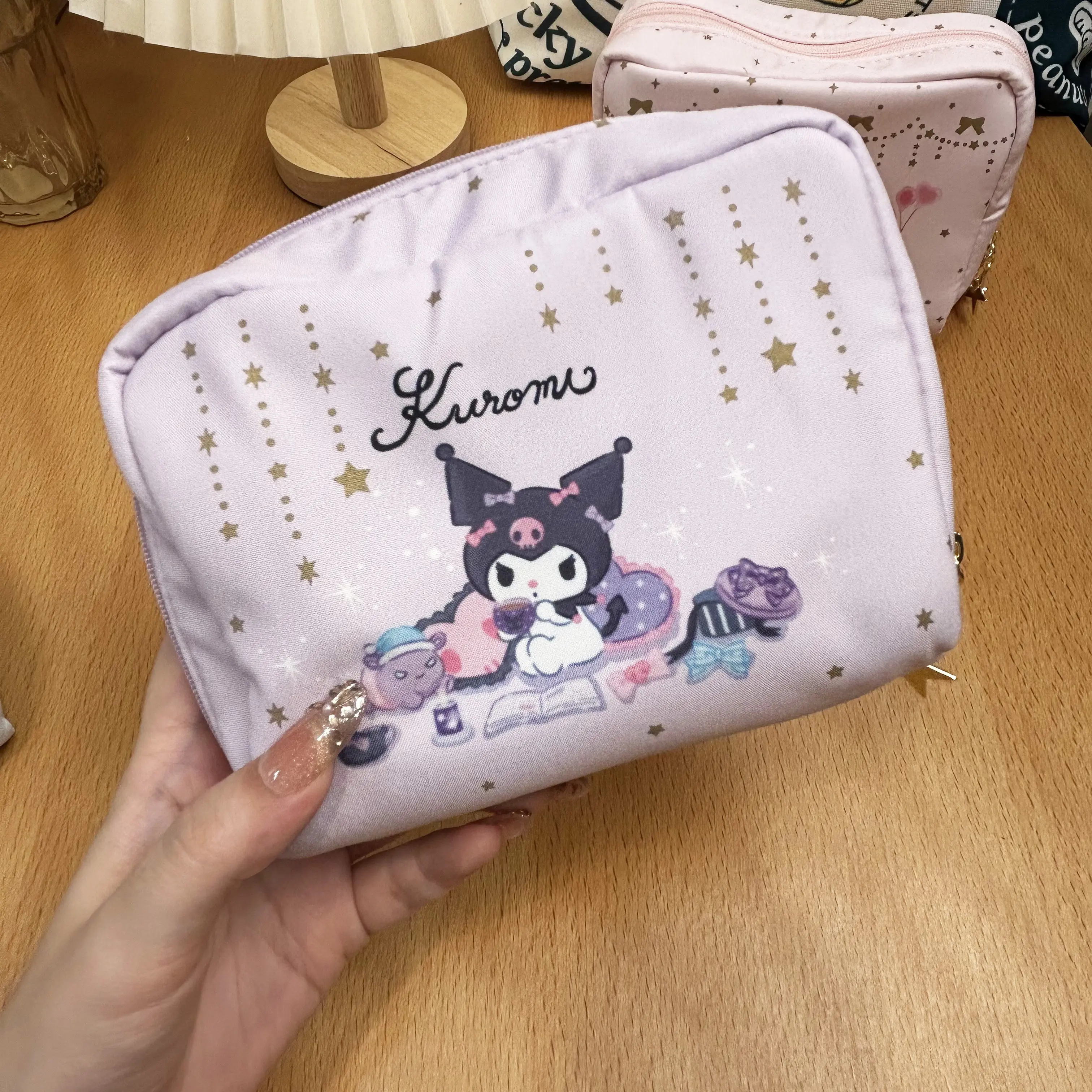 Портативная косметичка Kuromi: Новогодняя звезда, Синаморолл, Май Мелоди. Сумка-органайзер на молнии для путешествий и мелочей. (art.: 3920db3df3575) - 3920db3df3575