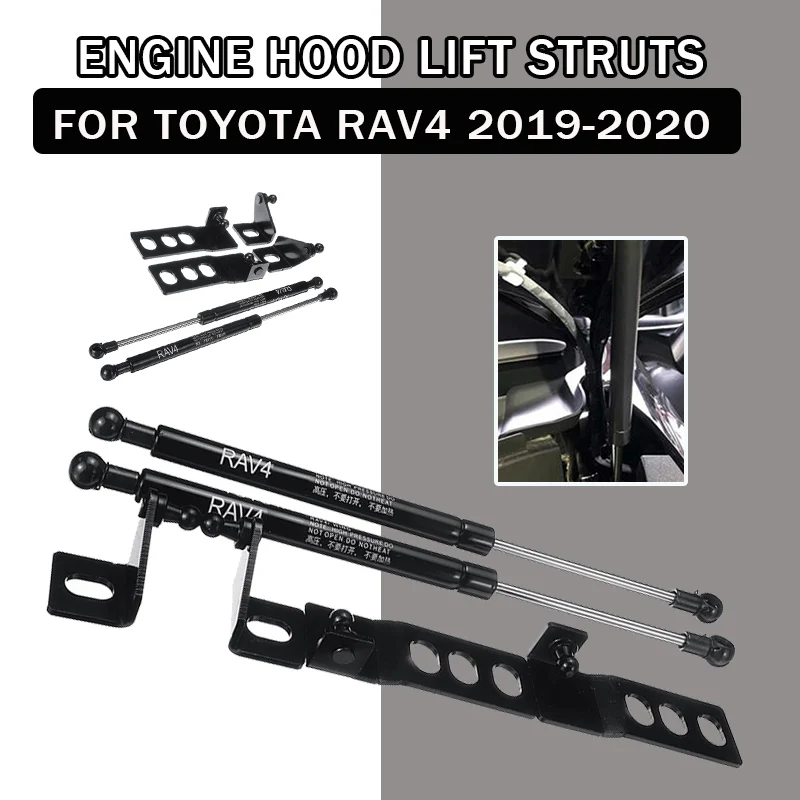 

2PCS Car Front Engine Automatic Hood Gasoline Support Rod Damper Hood Lift Support Shock For Toyota RAV4 2019 2020