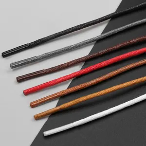 2 пары, вощеные тонкие круглые шнурки, кожаные шнурки, шнурки для обуви унисекс, шнурки для ботинок и обуви 100 см120 см140 см160 см