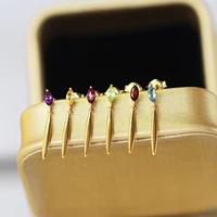 classic design s925 silver light luxury charm inlaid yellow sapphire green olive crystal leaf shaped long womens earrings